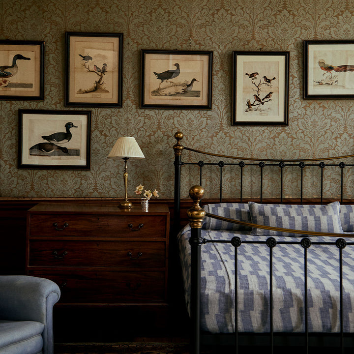 Collide Heavyweight Bedcover - Royal/Flax