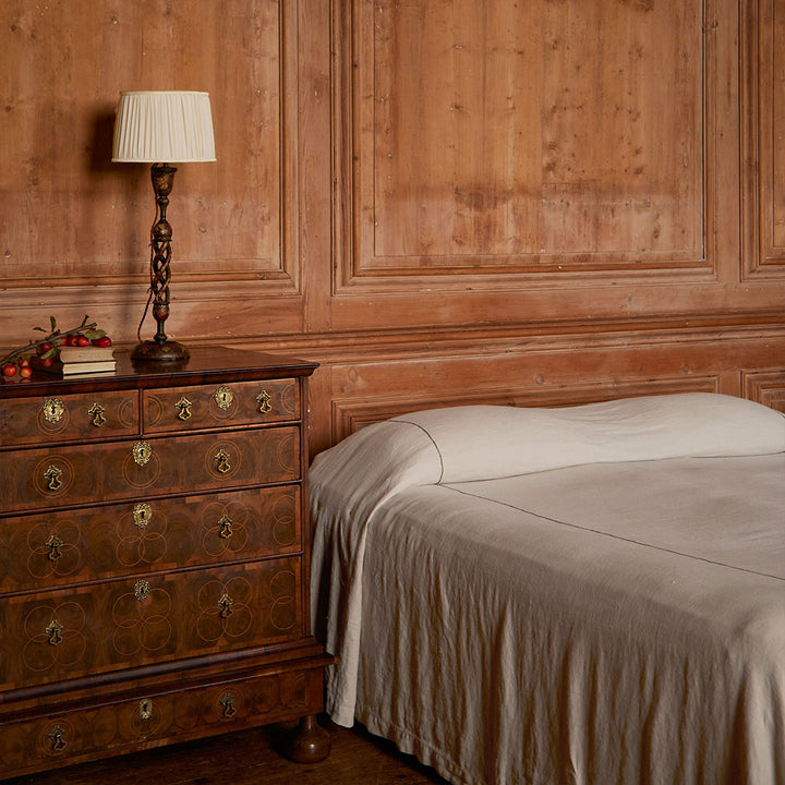 Trace Heavyweight Bedcover - Flax/Truffle