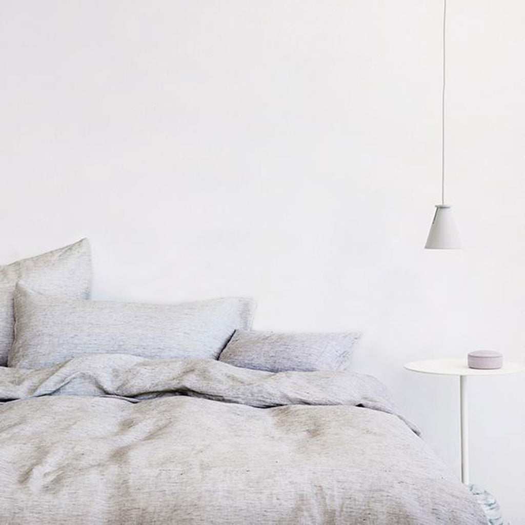 Linen Duvet Cover Pinstripe