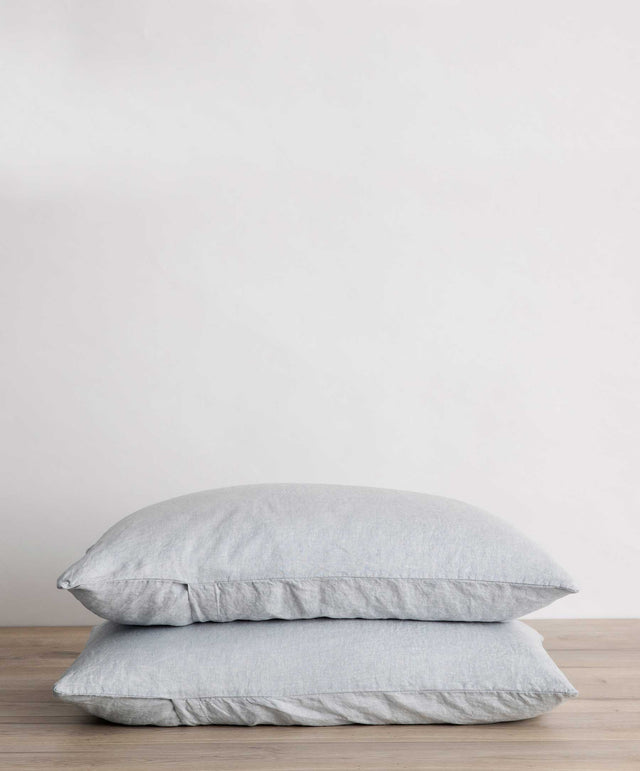 Set of 2 Linen Pillowcases - Sky