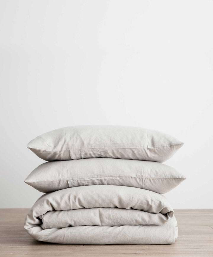 Linen Duvet Cover Set - Smoke Grey