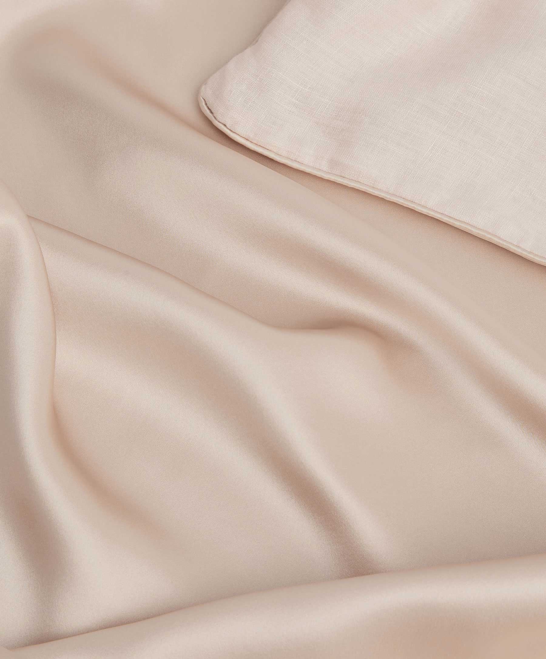 Silk Linen Flip Pillowcase - Blush