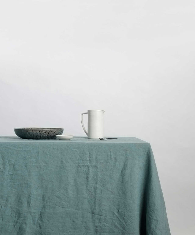 Linen Tablecloth - Bluestone