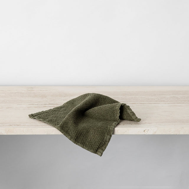 Pure Linen Wash Cloth Bundle - Forest