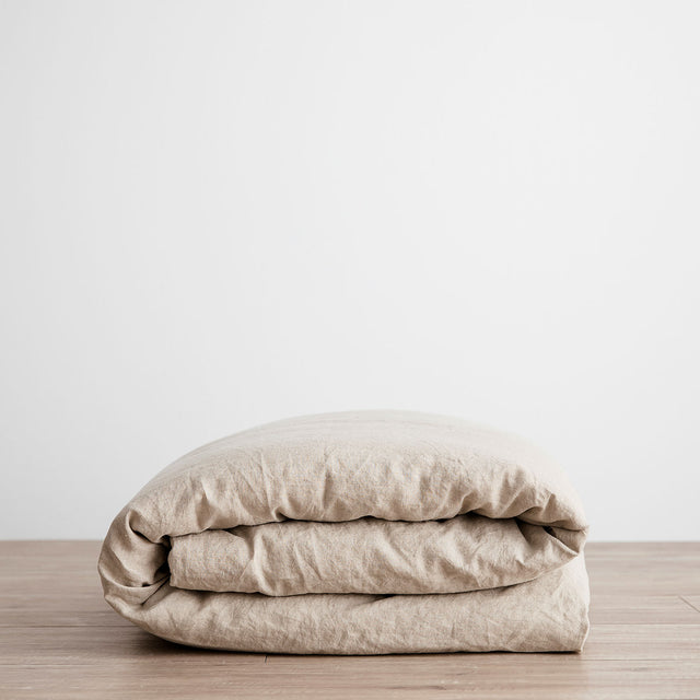 Linen Duvet Cover - Natural. Available in Double, King, Super King.