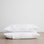 Stack of 2 Linen Pillowcases in White. Available in Standard & King.