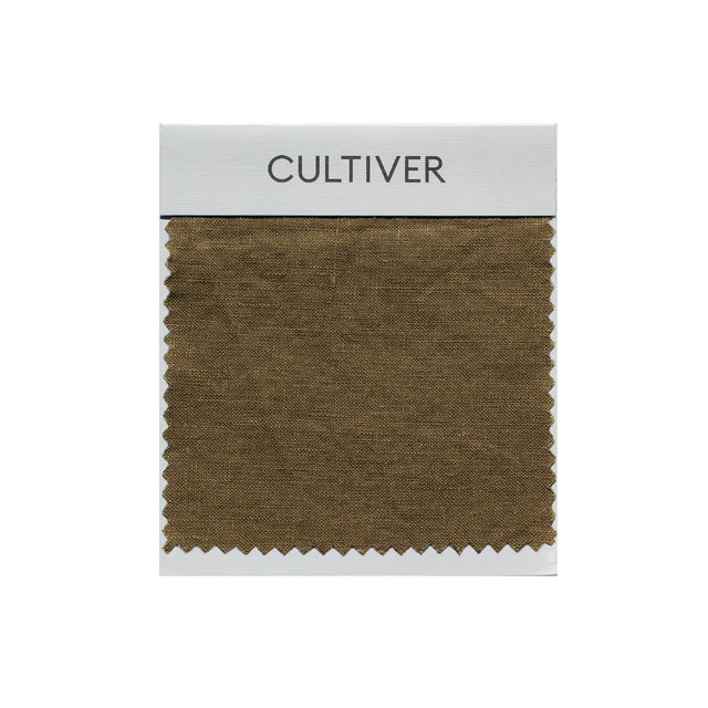 A CULTIVER Linen Swatch in Olive