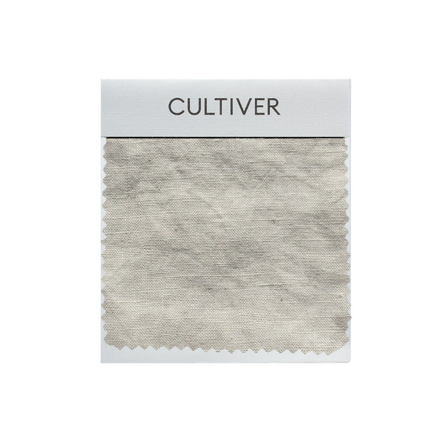 A CULTIVER Linen Swatch in Smoke Grey