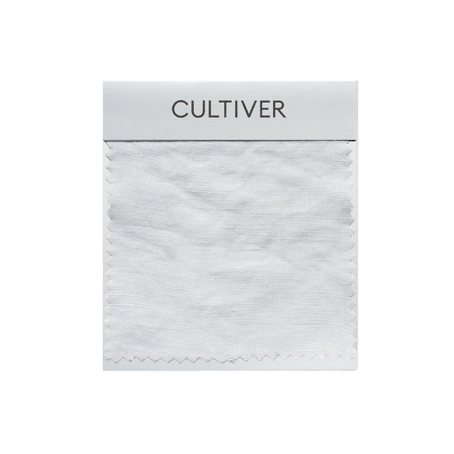 A CULTIVER Linen Swatch in White