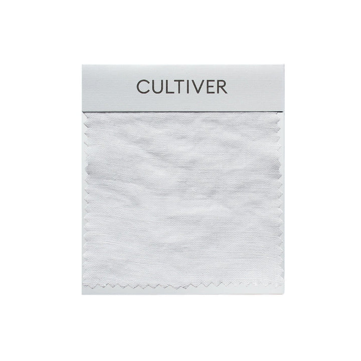 A CULTIVER Linen Swatch in White